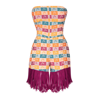 Summer Blocks Short Jumpsuit