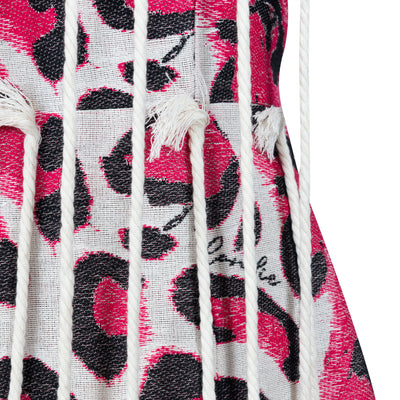 Pink Safari Woven Pencil Dress