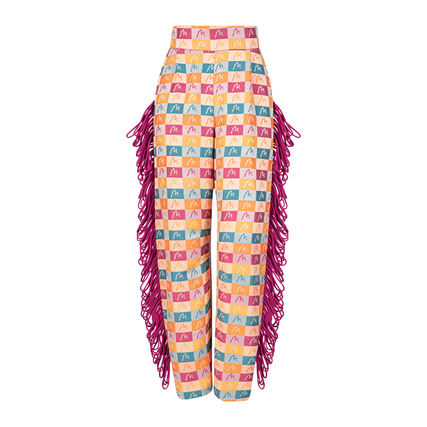 Malondie Summer Blocks Side Fringe Pants