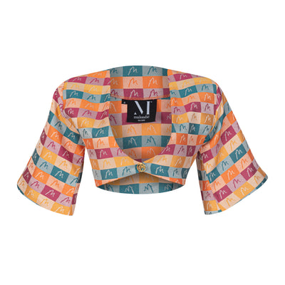Malondie Summer Block Crop Blouse