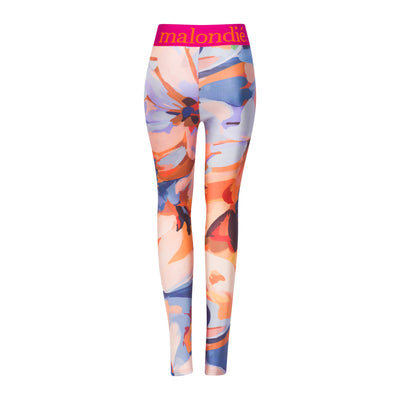 Malondie Colourful Orange Elastic Leggings