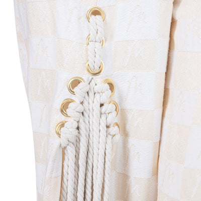 Malondie Woven Front Fringe Pants