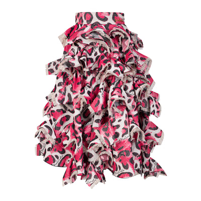 Malondie Ruffle Pink Safari Skirt
