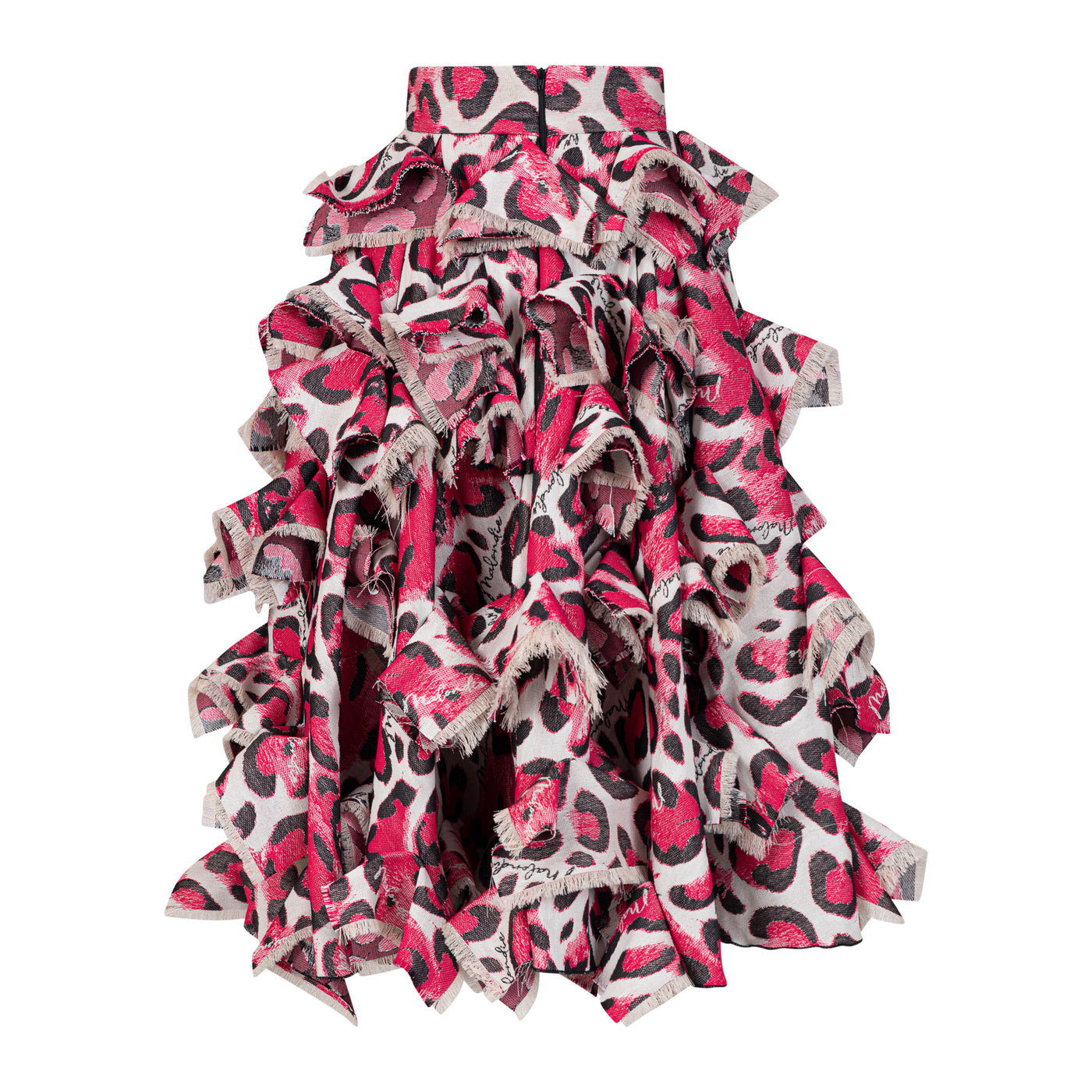 Malondie Ruffle Pink Safari Skirt