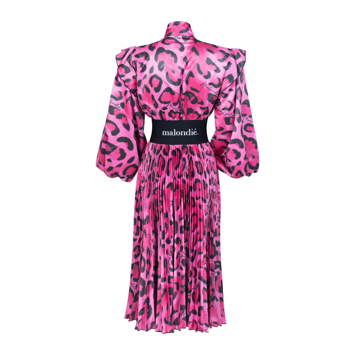 Malondie Pink Safari Pleated Dress