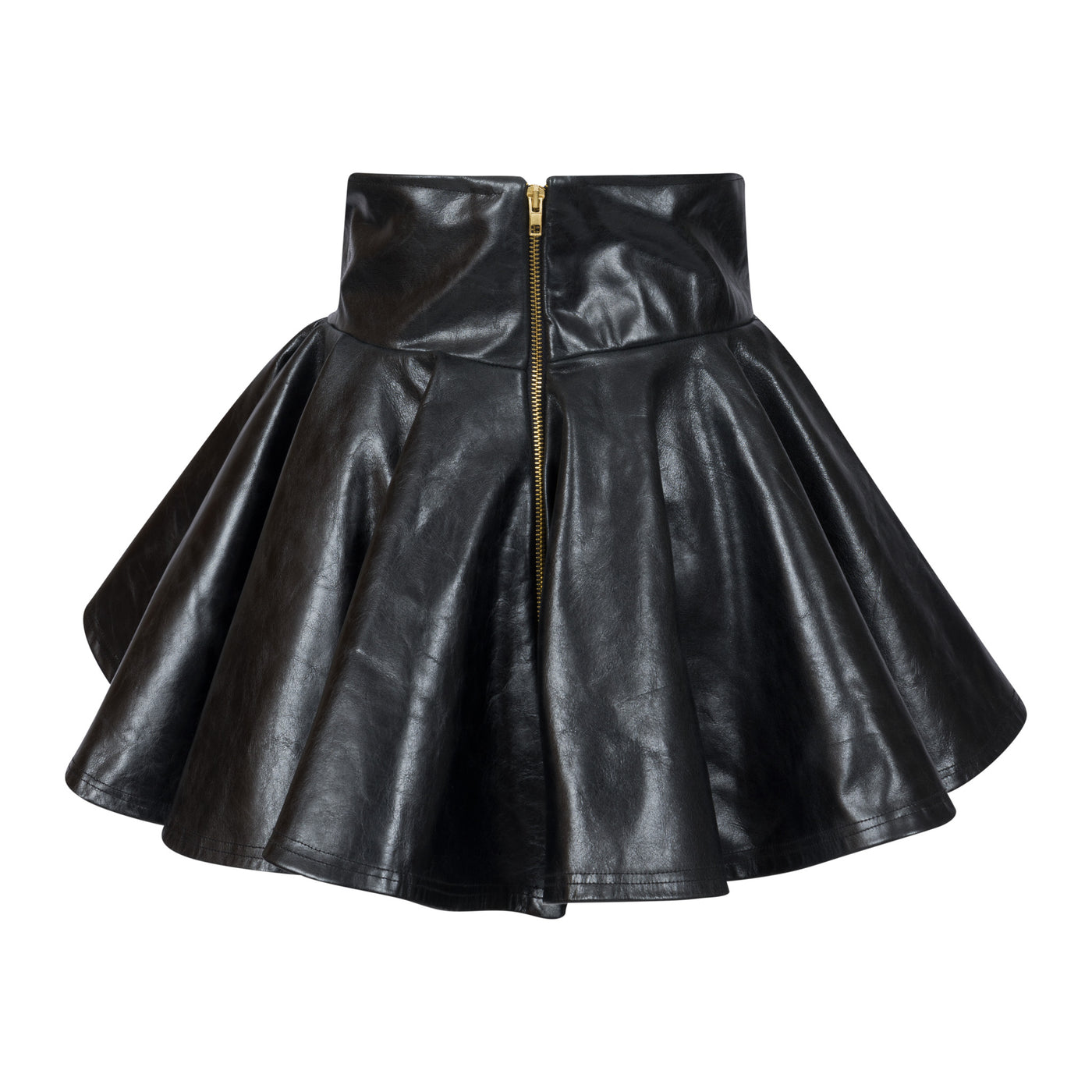 Black Minnie Leather Skirt