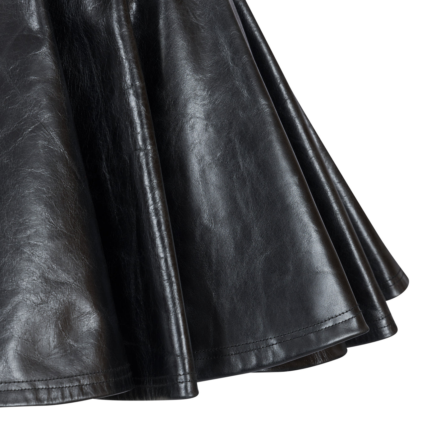 Black Minnie Leather Skirt