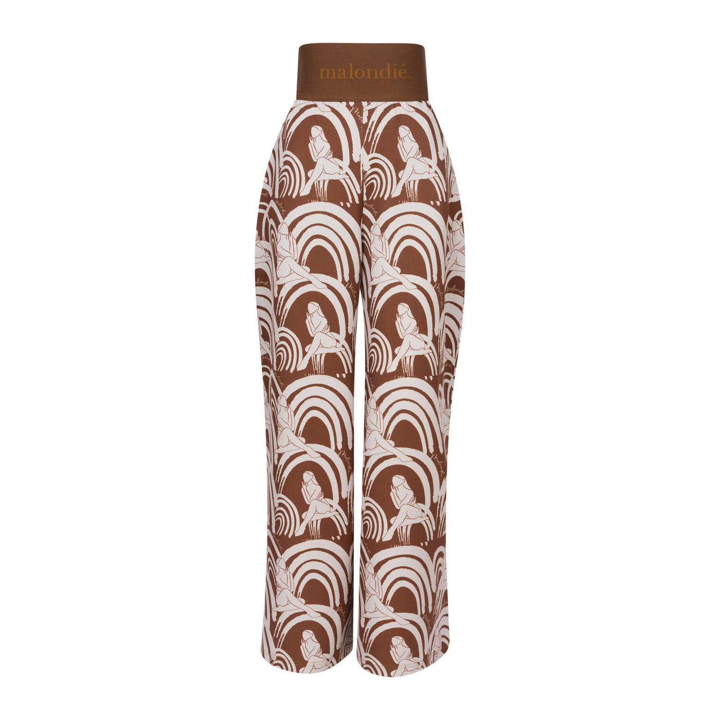 Malondie Choco-High Waisted Wideleg Pants