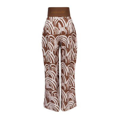 Malondie Choco-High Waisted Wideleg Pants