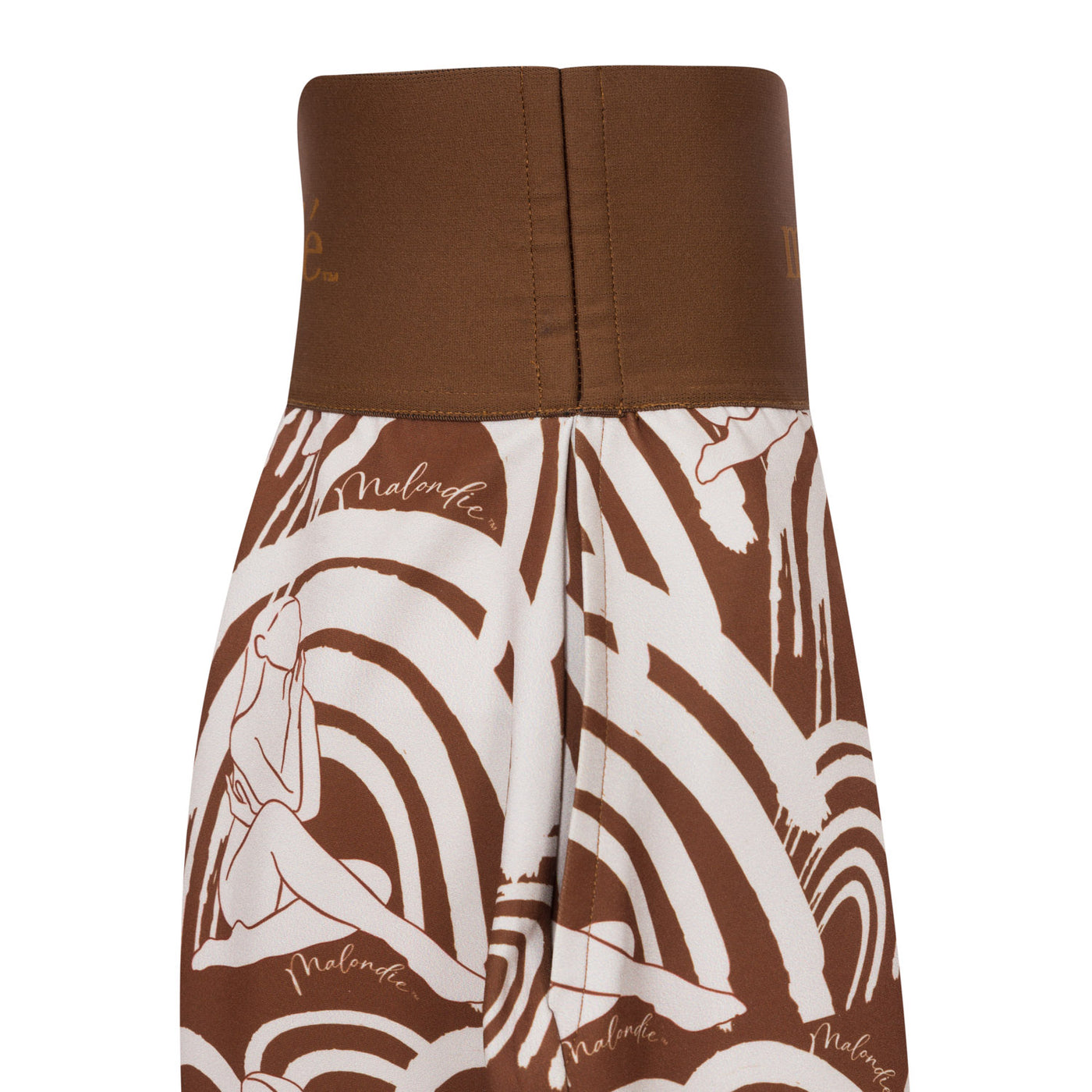 Malondie Choco-High Waisted Wideleg Pants
