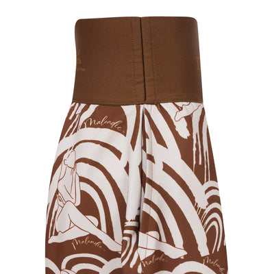 Malondie Choco-High Waisted Wideleg Pants
