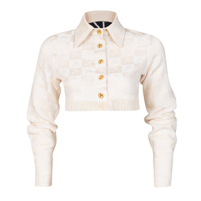 Malondie MWoven Crop Shirt