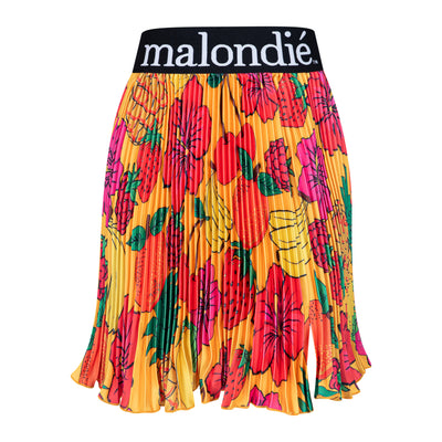 Malondie Pleated Fruits Minnie Skirt (Yellow)