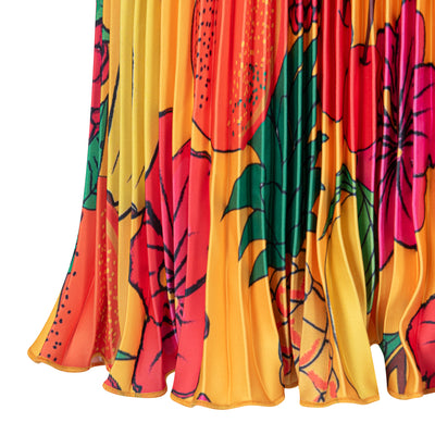 Malondie Pleated Fruits Minnie Skirt (Yellow)