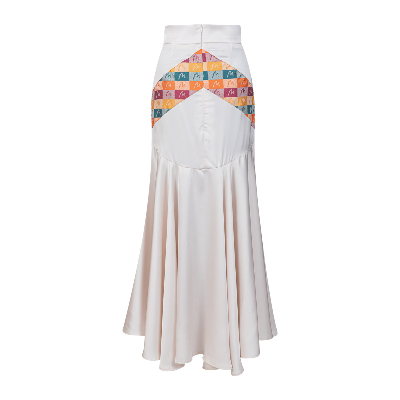 Malondie Summer Blocks Satin Skirt