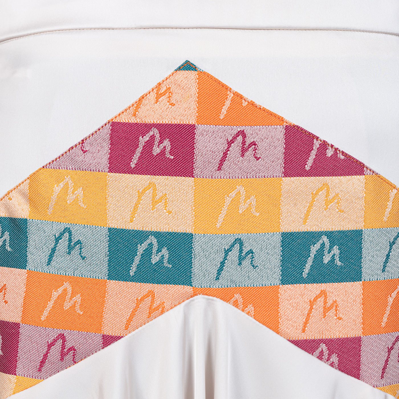 Malondie Summer Blocks Satin Skirt