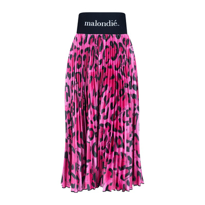 Malondie Pink Safari Pleated Skirt