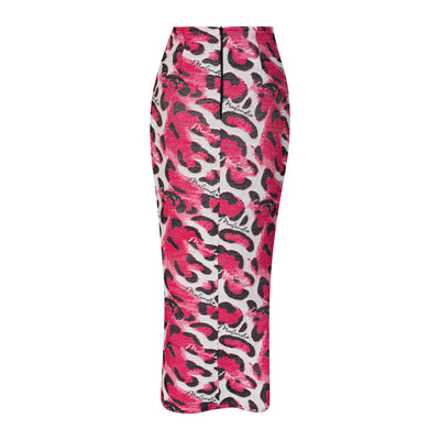 Malondie Pink Safari Pencil Skirt