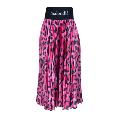 Malondie Pink Safari Pleated Skirt