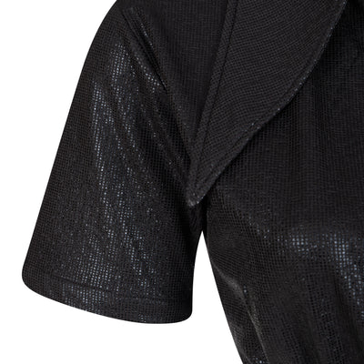 Malondie Black Glint Crop Top