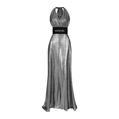Malondie Silver New Years Party Dress