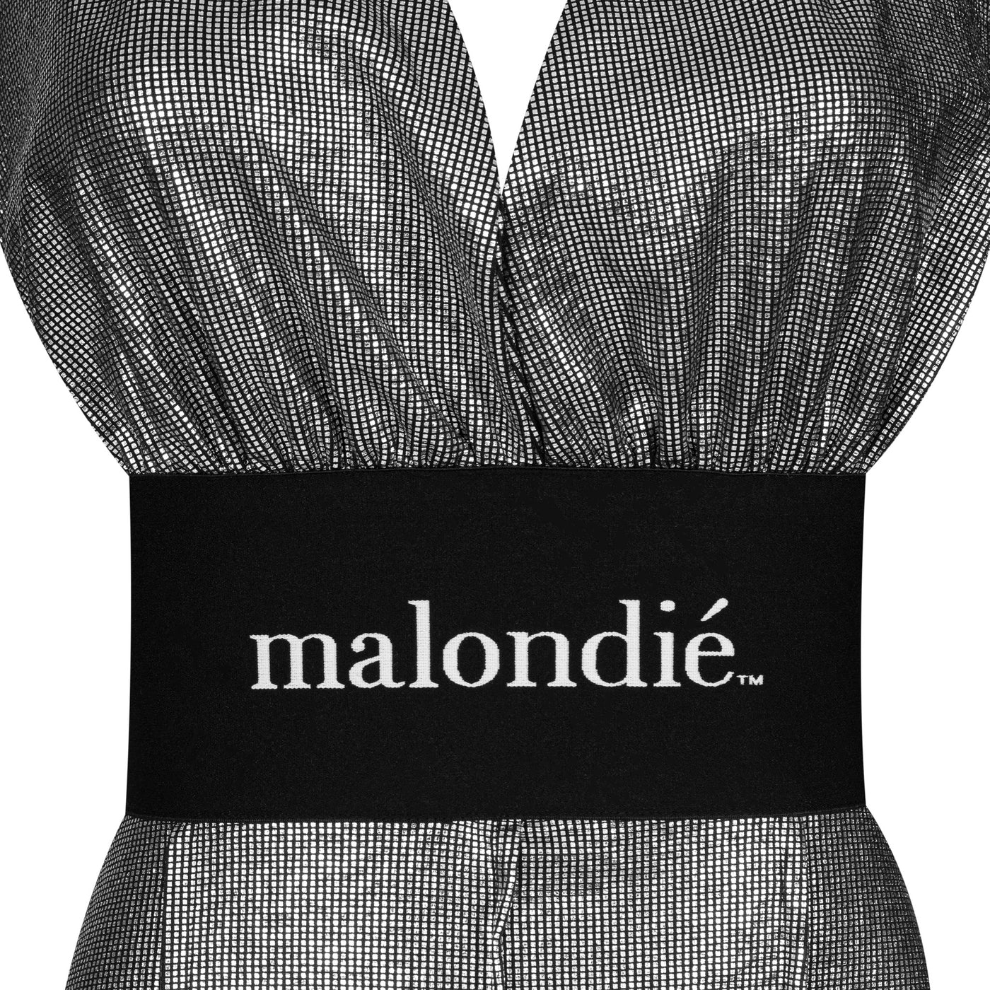 Malondie Silver New Years Party Dress