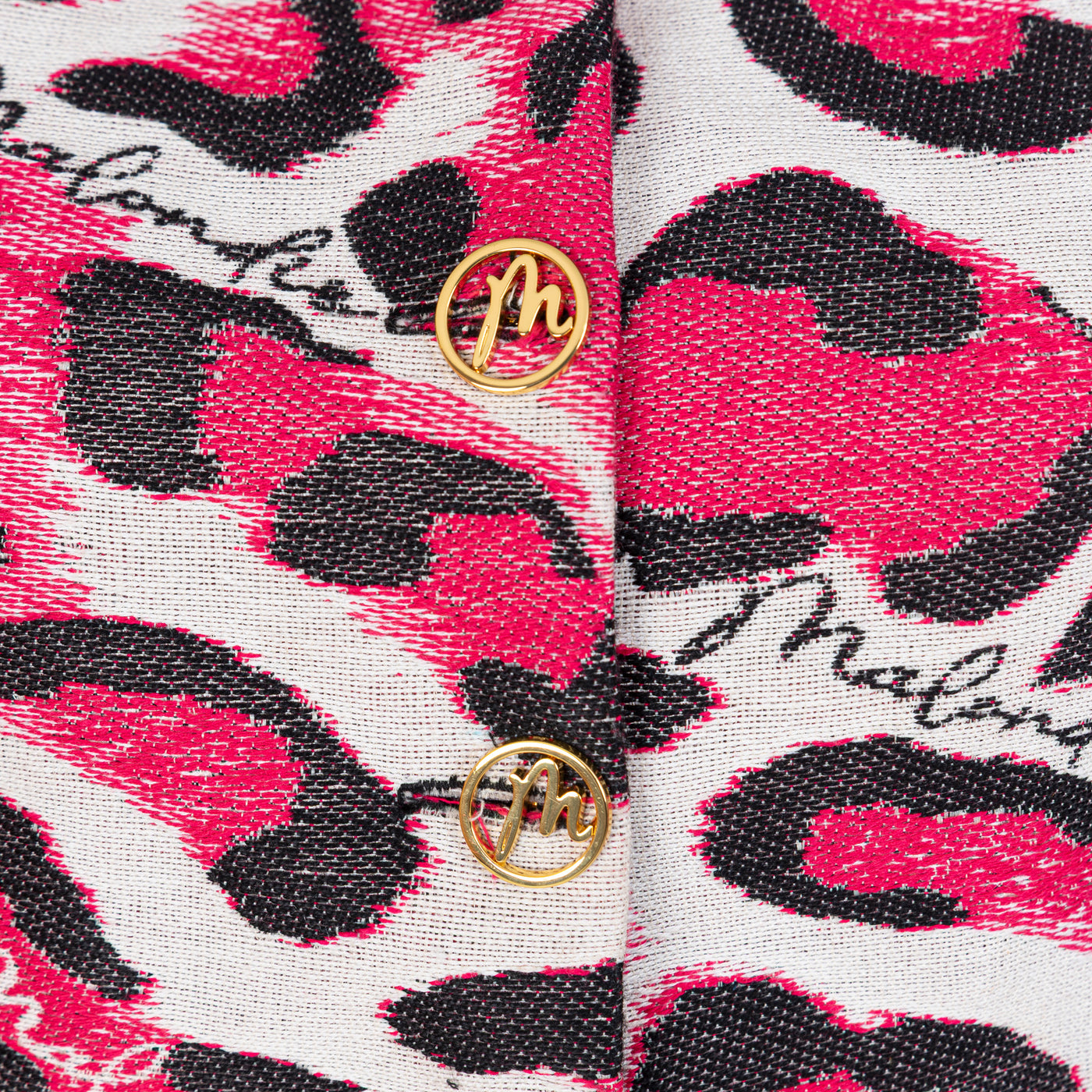 Malondie Pink Safari  Sculpted  Crop Blazer