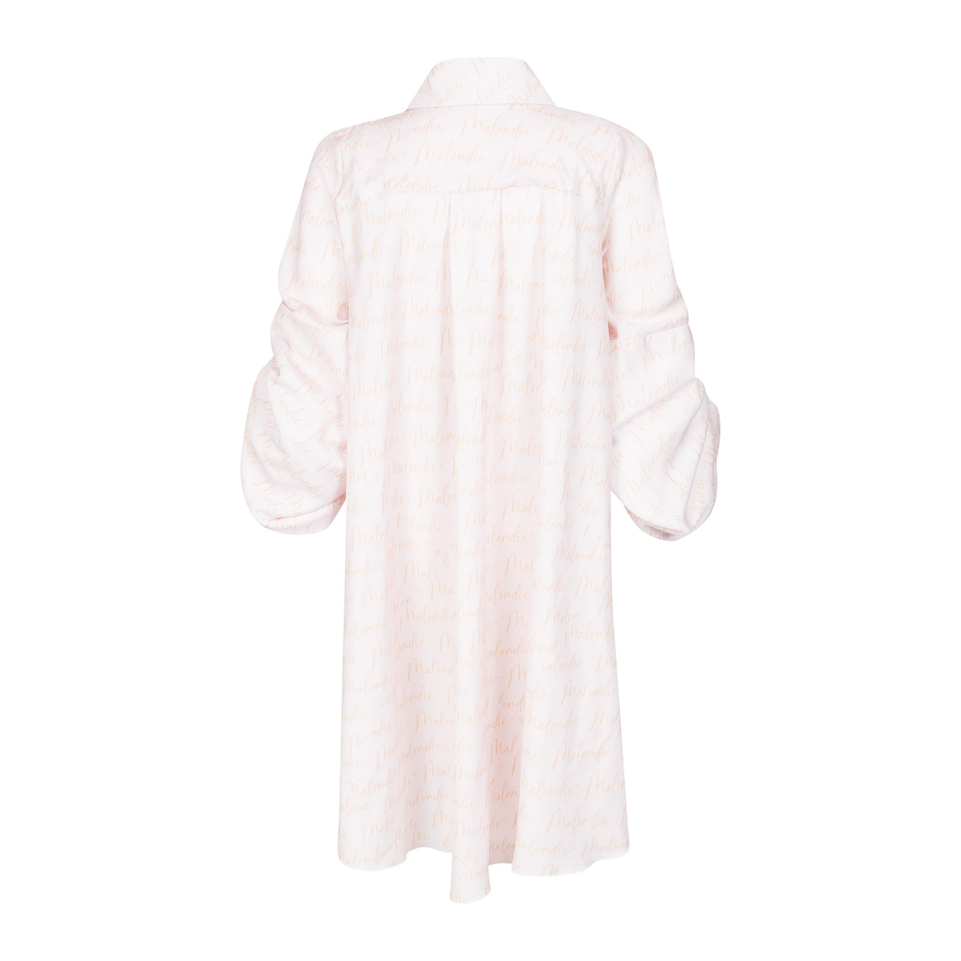 Satin Handwritten Shirt Dress