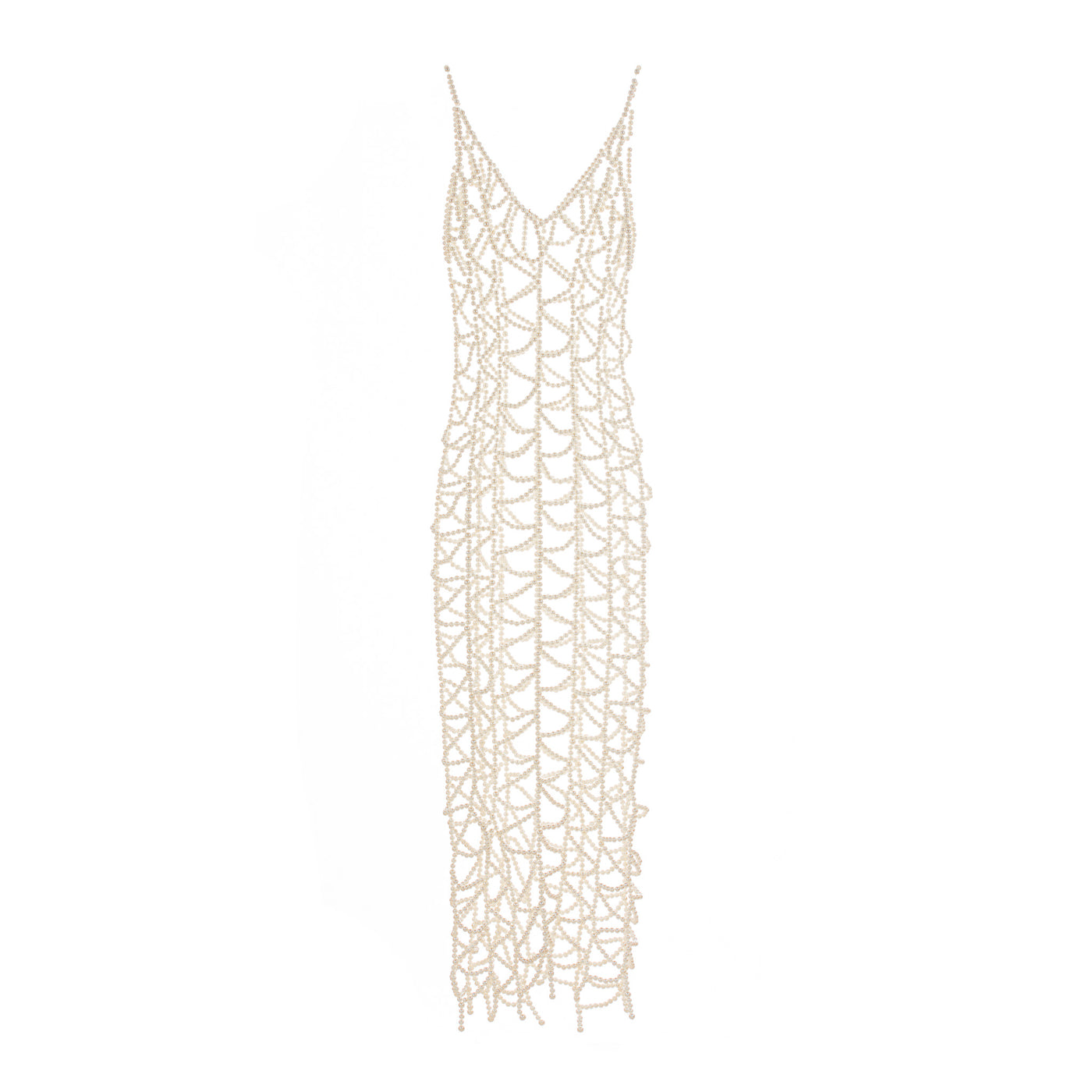 Malondie White Pearls Dress