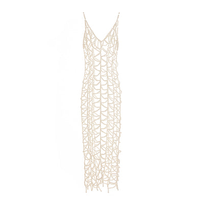 Malondie White Pearls Dress
