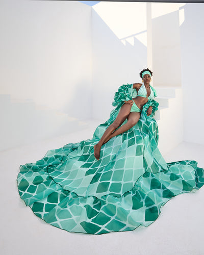 Malondie Fading Green Kimono