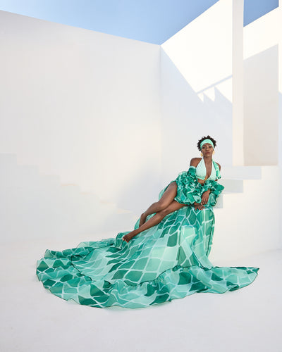 Malondie Fading Green Kimono