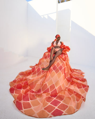 Malondie Fading Orange Kimono