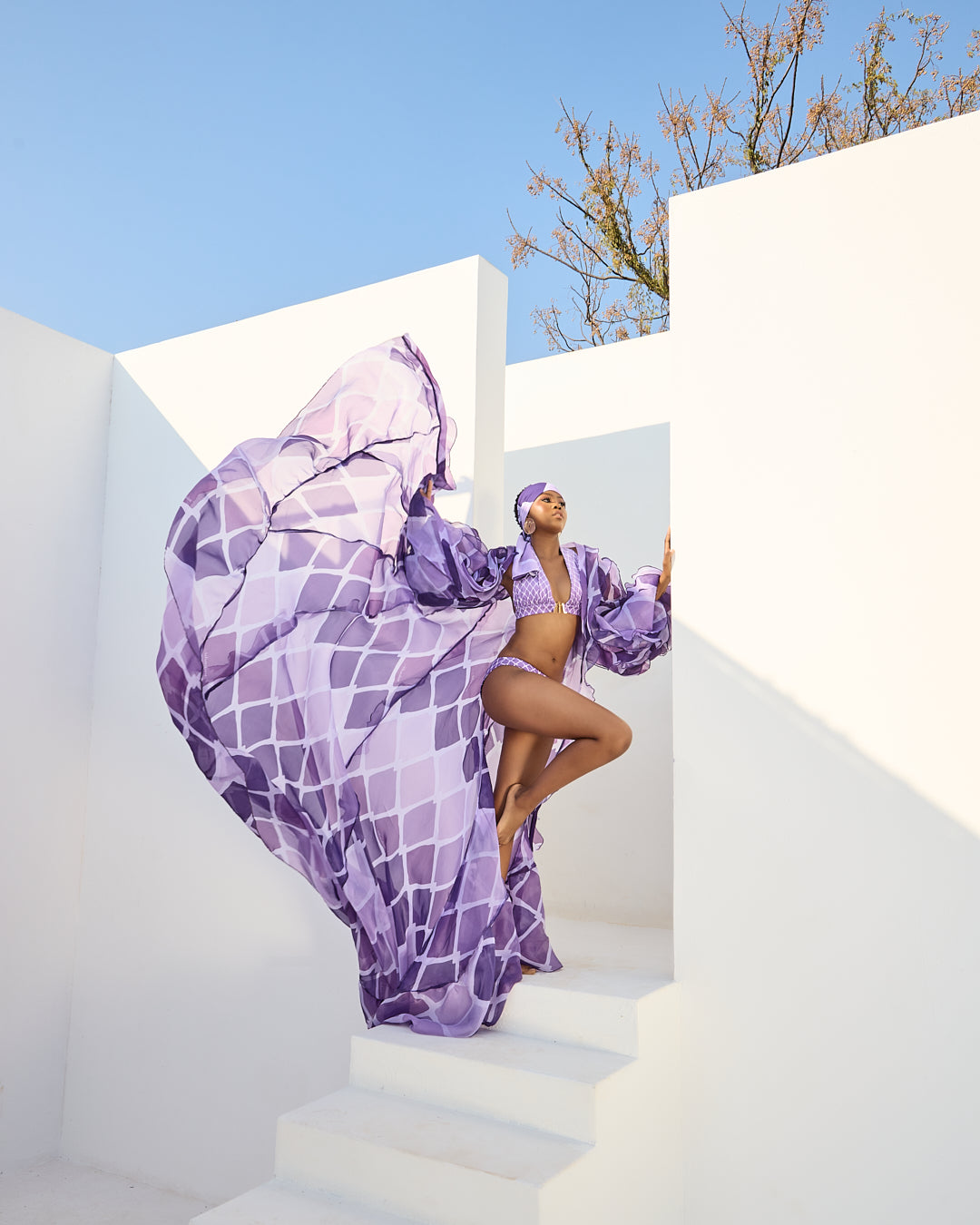 Malondie Fading Purple Kimono