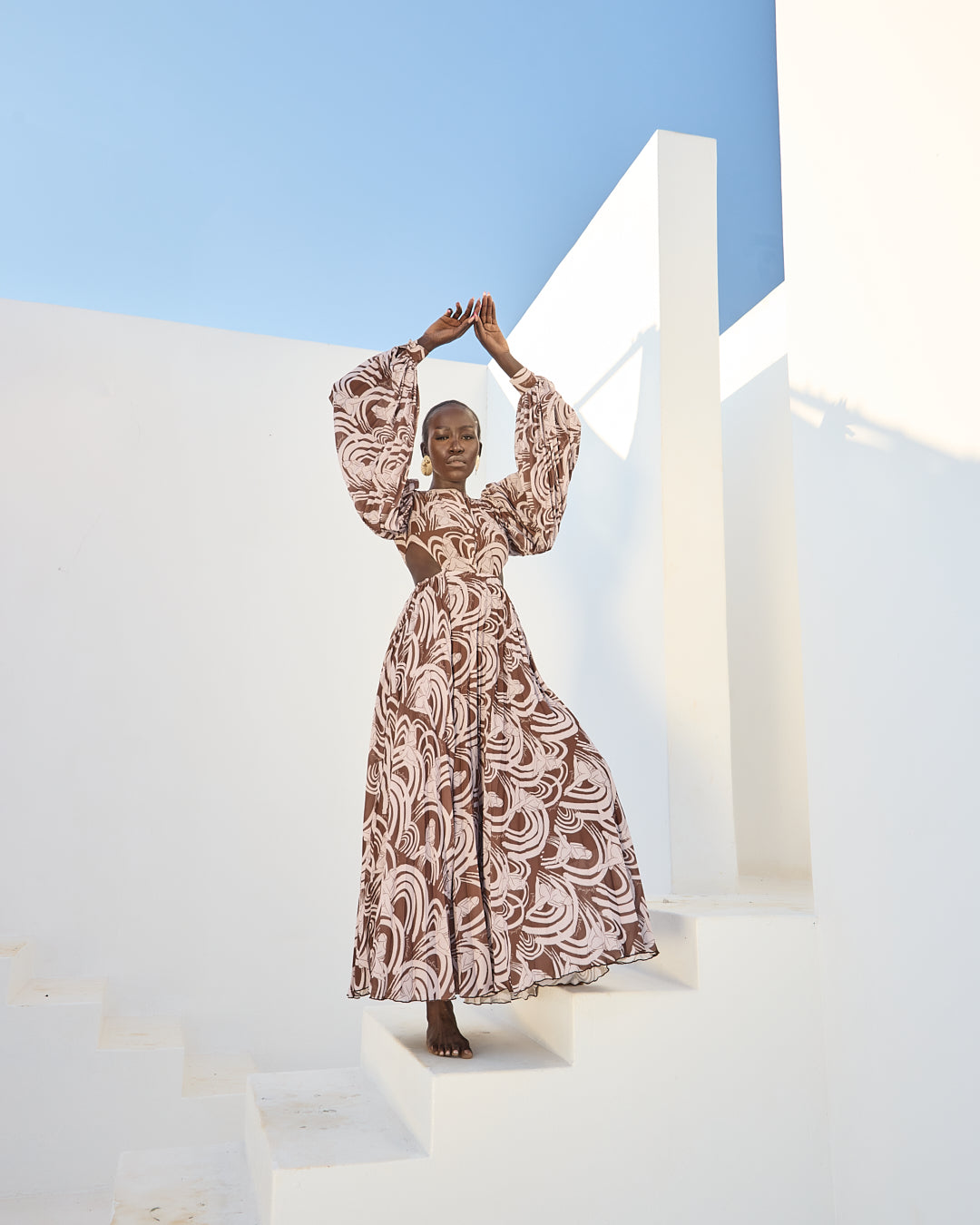 Malondie Choco-Pleated Maxi dress