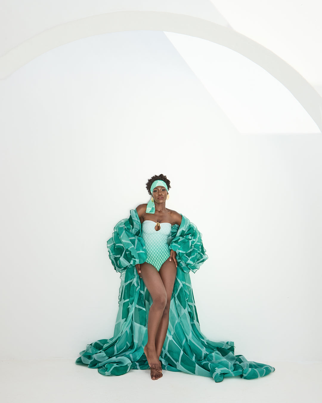 Malondie Fading Green Kimono