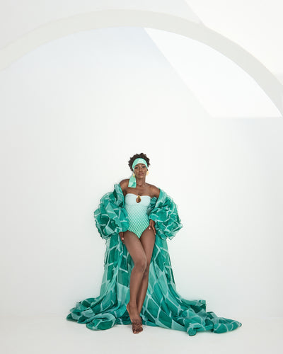 Malondie Fading Green Kimono