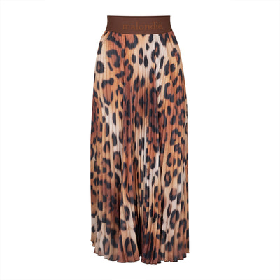 Malondie Leopard Print Choco-Skirt