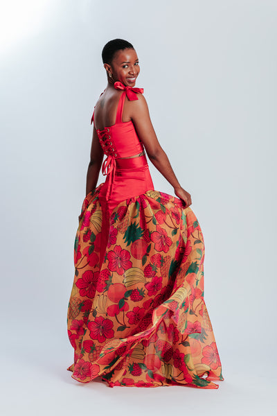 Malondie Fruits Maxi Skirt Set