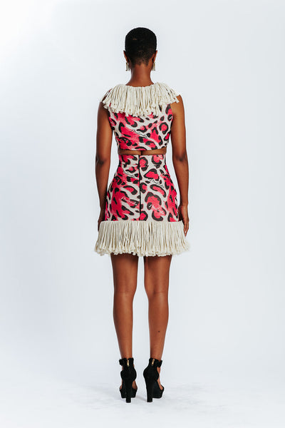 Malondie Pink Safari Isigege Minnie Skirt