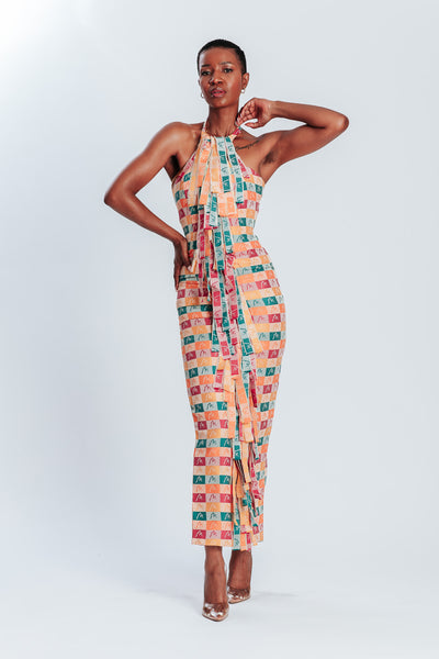 Malondie Summer Block Pencil Dress