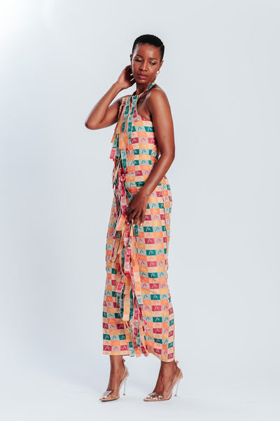 Malondie Summer Block Pencil Dress