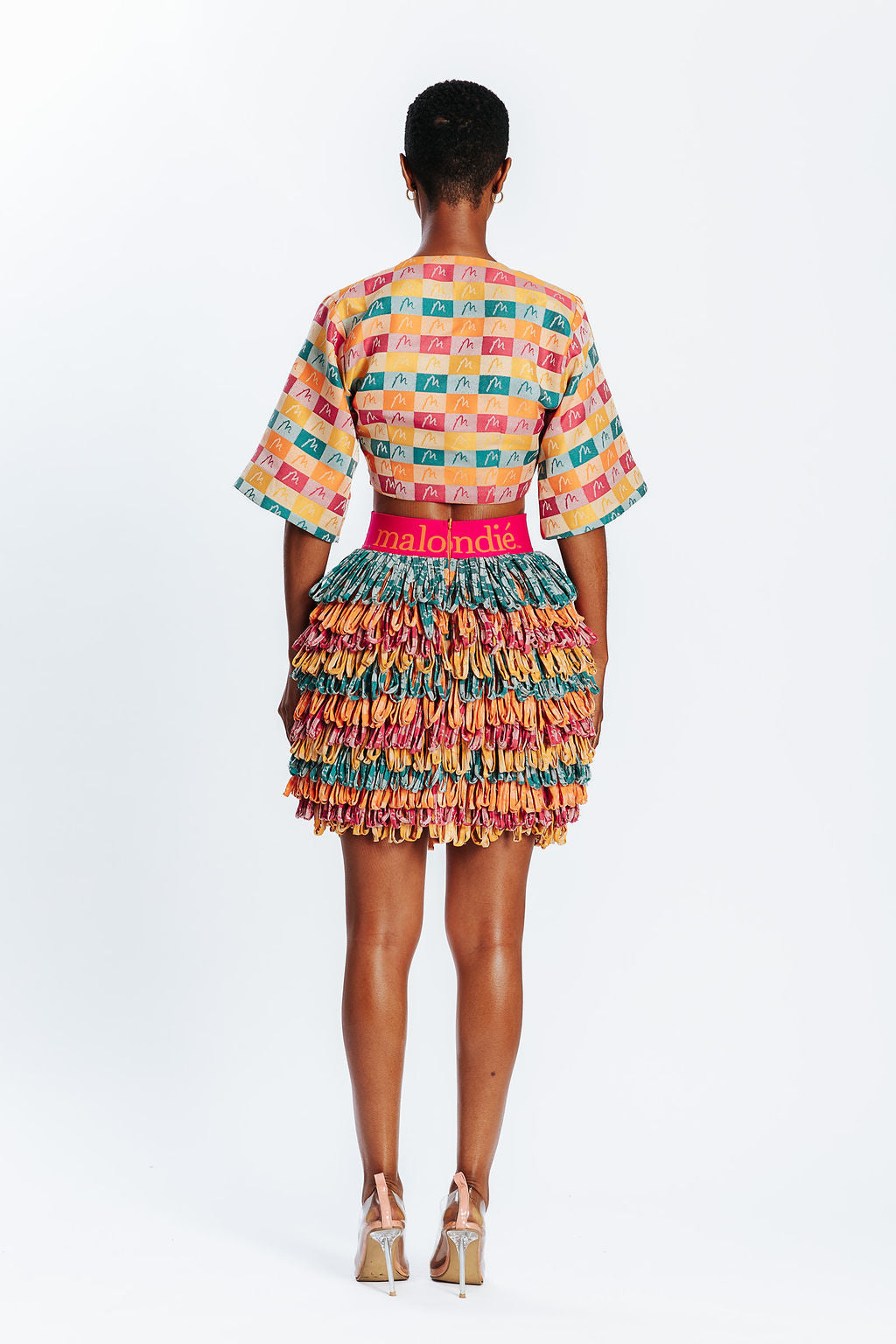 Malondie Summer Block Crop Blouse