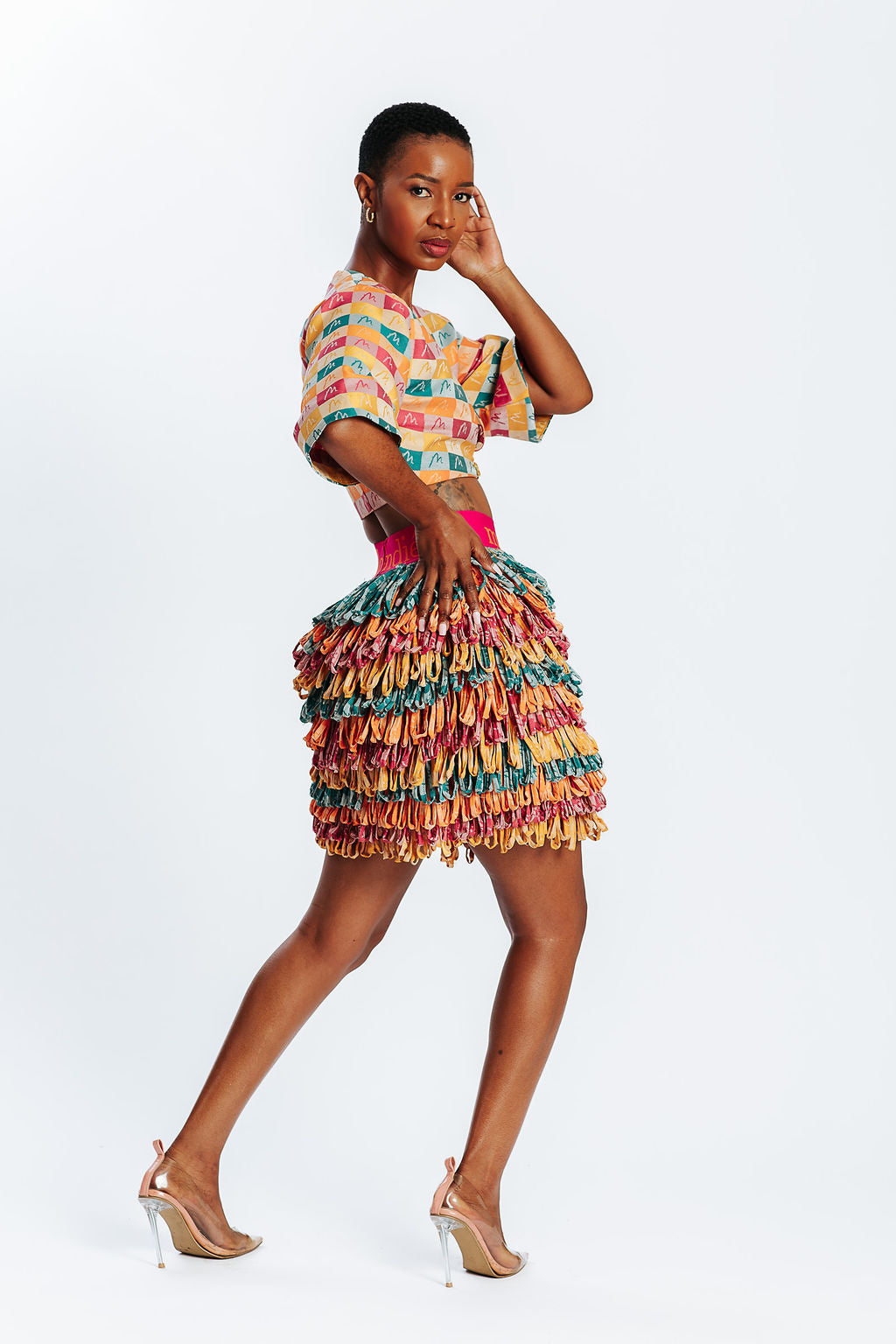 Malondie Summer Block Crop Blouse