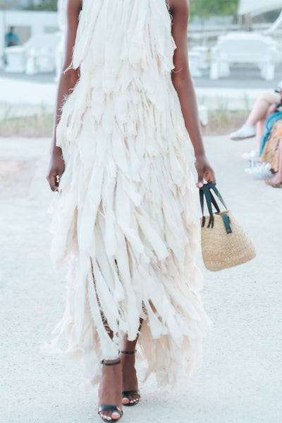 Malondie Fringe Layered Dress