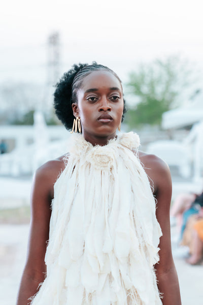 Malondie Fringe Layered Dress
