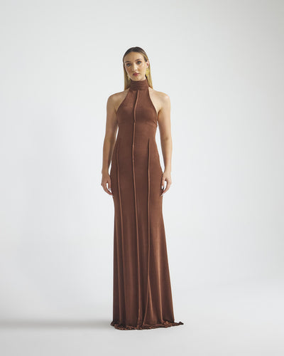 Malondie Choco Slinky Maxi Dress