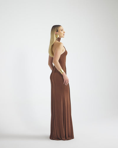 Malondie Choco Slinky Maxi Dress
