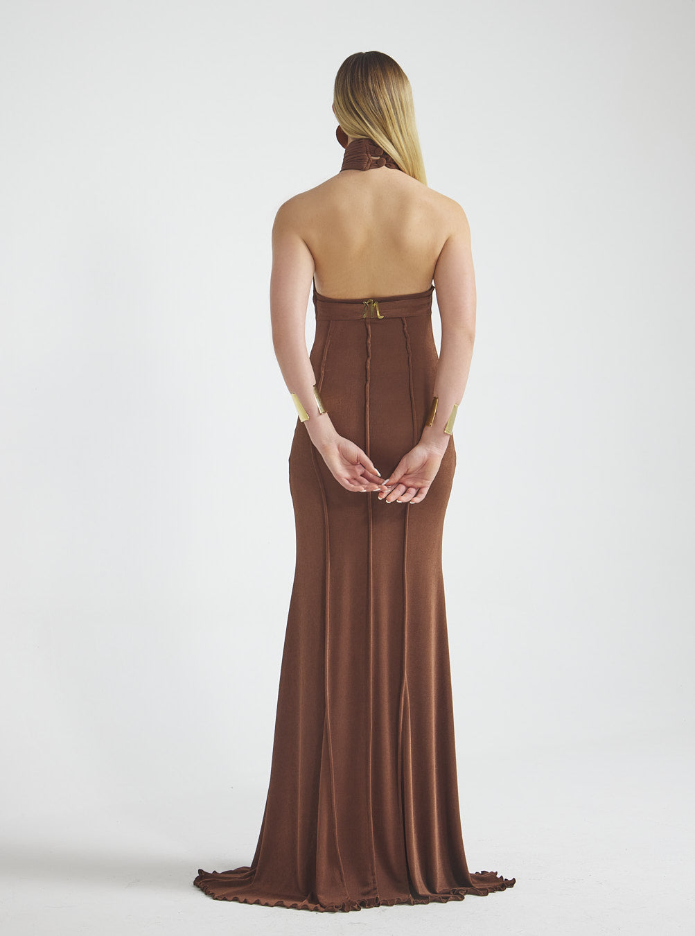 Malondie Choco Slinky Maxi Dress