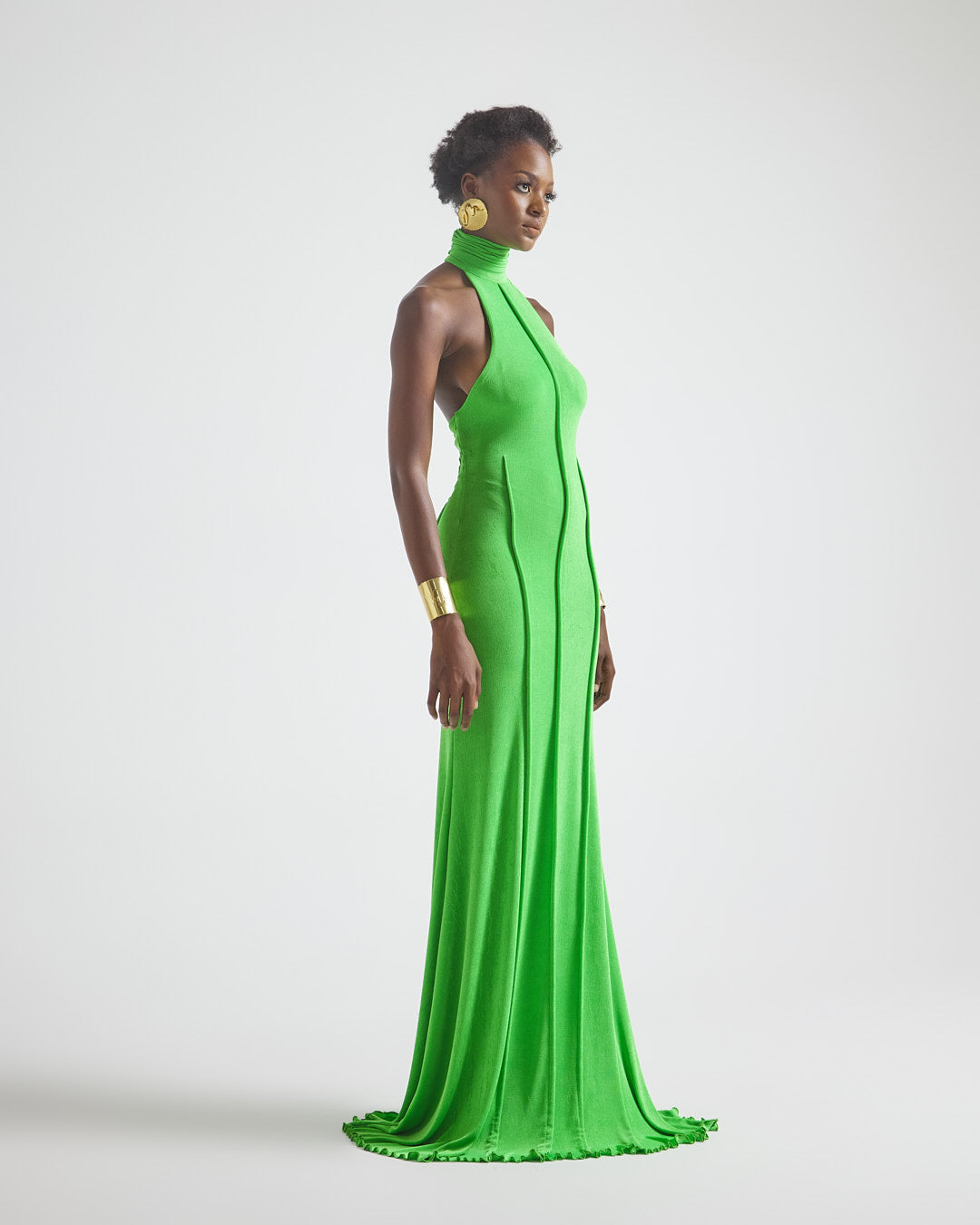 slim fit dress slacks SARAH SLINKY DRESS IN GREEN – AKIRA